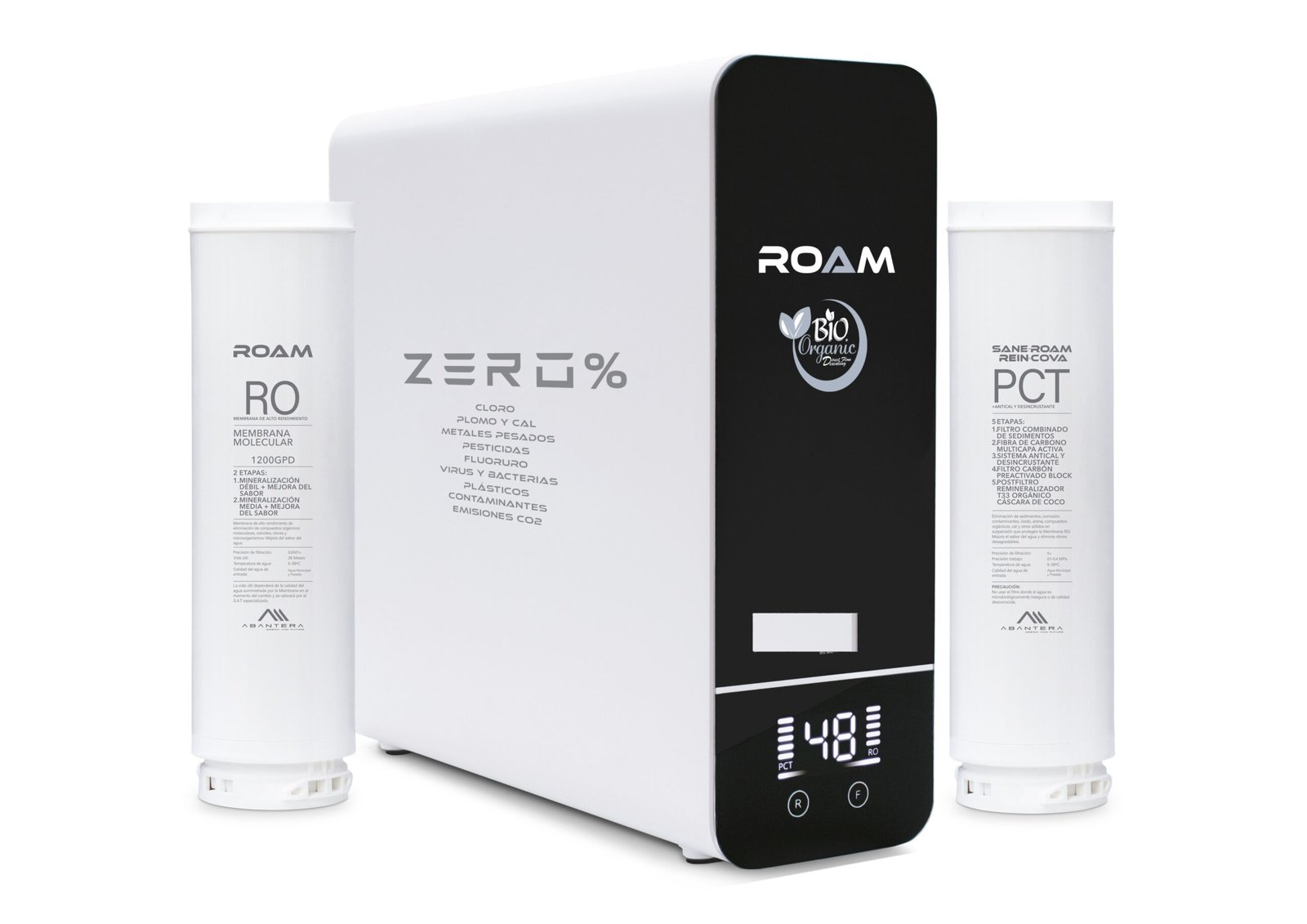 ROAM ZERO% — depuradora bajo encimera 1200 GPD con hidrogenación